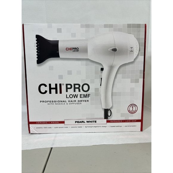 CHI Bath Chi Gf857 Pro Professional Hair Dryer Low Emf W Nozzle